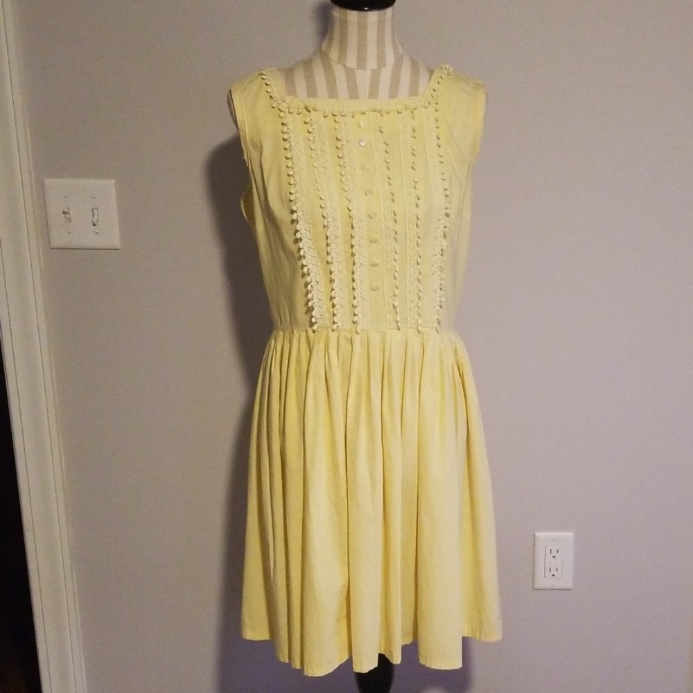 VINTAGE buttercup yellow dress